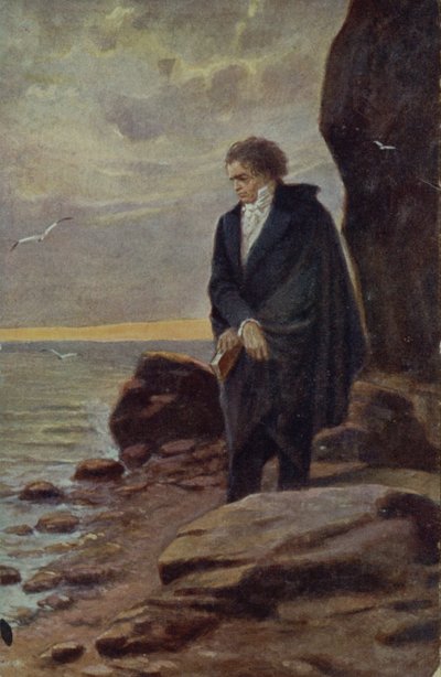 Beethoven looking at the sea by Kamil Vladislav Muttich